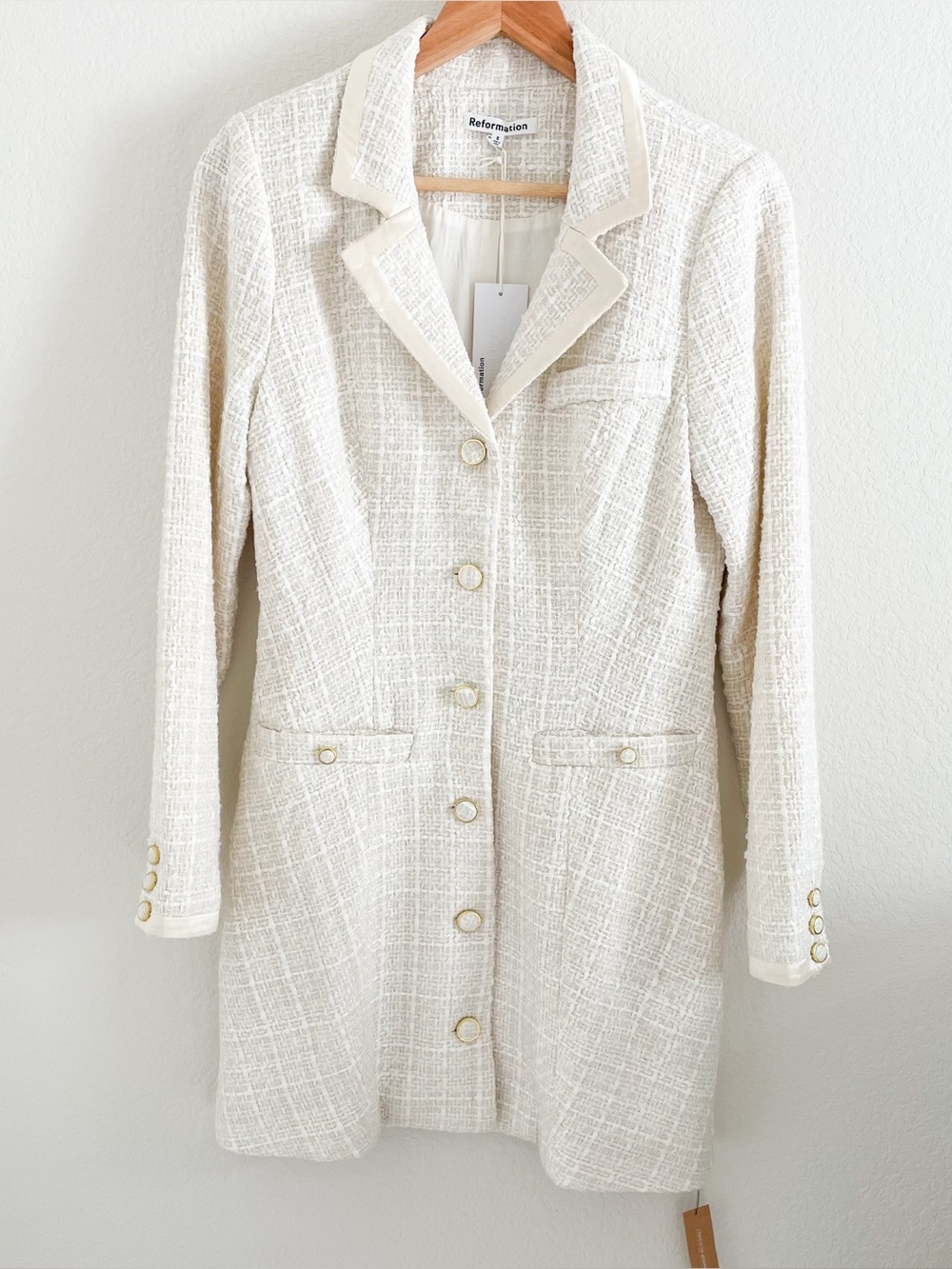 [NWT] Reformation Jolie Tweed Mini Dress